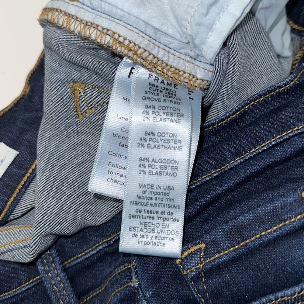 Skinny Jeans with raw hem by FRAME Size 28. - Picture 11 of 12
